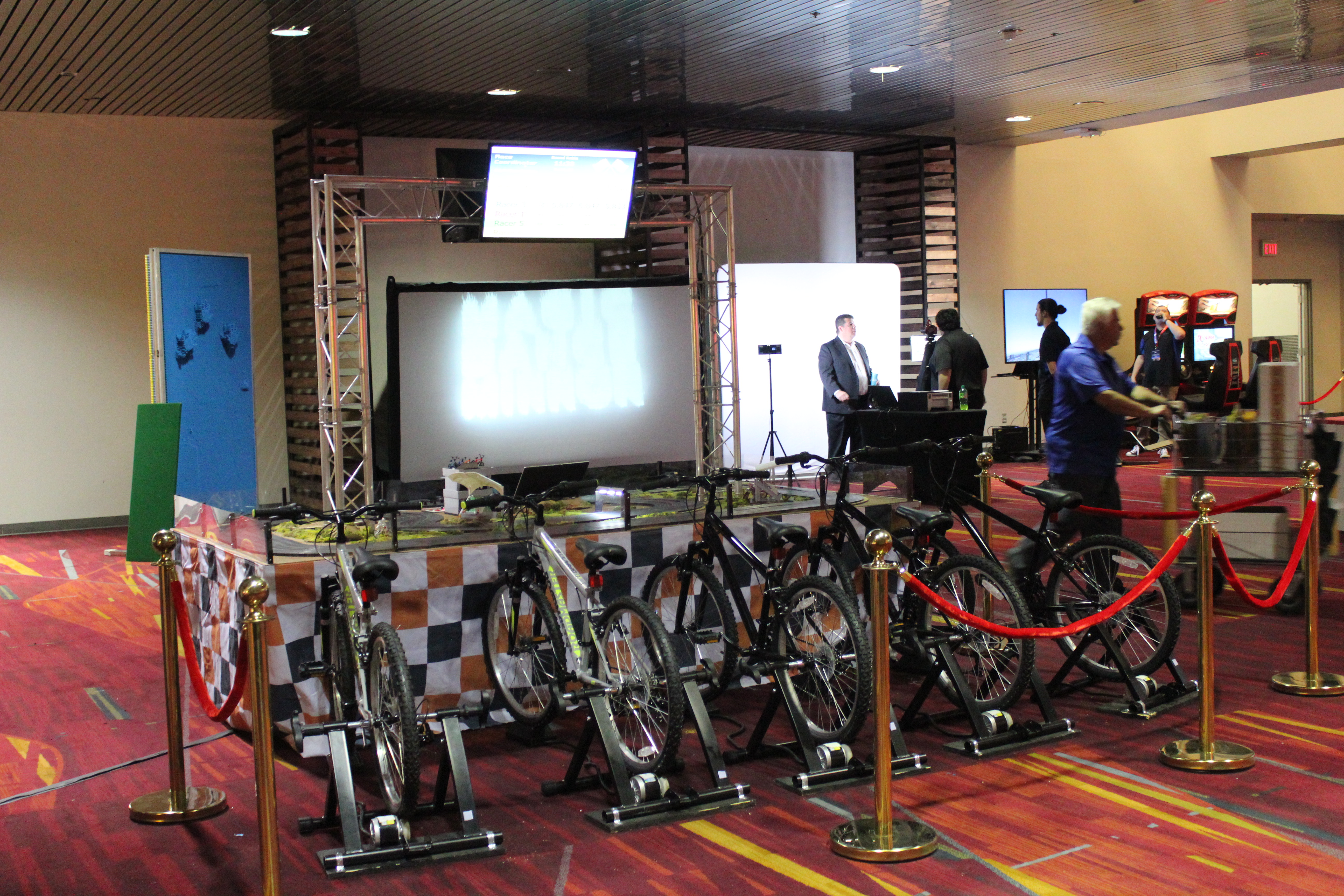 slot car racing powered by bikes