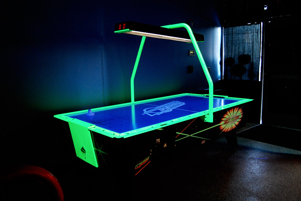 Black Light Air Hockey Table